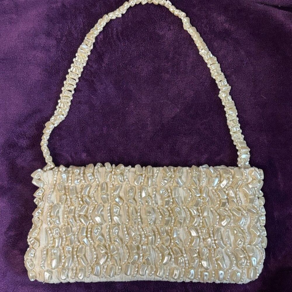 Zara Faux Pearl Beaded Handbag/Shoulder Bag